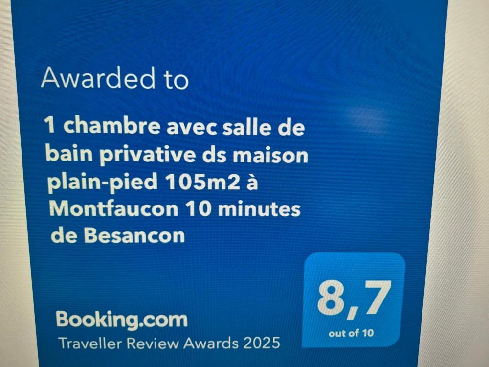 1 Chambre Avec Salle De Bain Privative Ds Maison Plain-Pied 105M2 A Montfaucon 10 Minutes De Besancon Εξωτερικό φωτογραφία